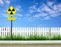 Radiation warning symbol Royalty Free Stock Photo
