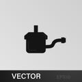 Radiator cap illustration icon on gray background