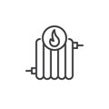 Radiator fire line icon