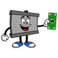 Radiator Mascot with a Dollar