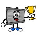 Radiator Mascot with a Trophy