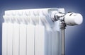 Radiator with thermostatic head Royalty Free Stock Photo