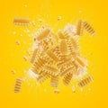 Radiatori pasta exploding Royalty Free Stock Photo