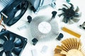 Radiators and fans for computer Royalty Free Stock Photo