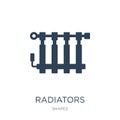 radiators icon in trendy design style. radiators icon isolated on white background. radiators vector icon simple and modern flat