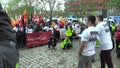 Radical extremists Workers Social Party Czech demonstration flag people, Erik Lamprecht, head of the National Social