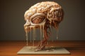Radical Melting brain idea. Generate Ai
