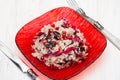 Radicchio risotto on dish Royalty Free Stock Photo