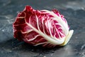 Radicchio rosso lettuce isolated on white background. Fresh green salad leaves from garden Royalty Free Stock Photo