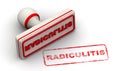 Radiculitis. Seal and imprint Royalty Free Stock Photo