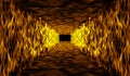 radient yellow-orang stone tunnel network wave
