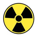 Radio active icon on white background. flat style. radiation icon for your web site design, logo, app, UI. round radiation hazard Royalty Free Stock Photo