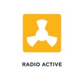 radio active radiation icon. radio active radiation concept symb Royalty Free Stock Photo