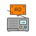 radio advertising color icon vector illustration