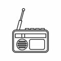 Radio advertising icon, outline style