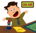 Radio announcer Royalty Free Stock Photo