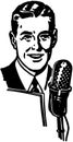 Radio Announcer Royalty Free Stock Photo