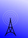 Radio antena/ tower (vector) Royalty Free Stock Photo