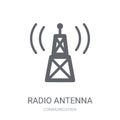 Radio antenna icon. Trendy Radio antenna logo concept on white b Royalty Free Stock Photo