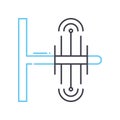 radio antenna line icon, outline symbol, vector illustration, concept sign Royalty Free Stock Photo