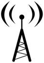 Radio antenna symbol Royalty Free Stock Photo