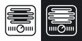 Radio app icon for smartphone, tablet, laptop or other smart device with mobile interface. Minimalistic two-tone version Royalty Free Stock Photo