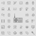 radio apparatus icon. Detailed set of Media icons. Premium quality graphic design sign. One of the collection icons for websites,