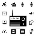 radio apparatus icon. Media icons universal set for web and mobile