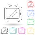 radio apparatus multi color style icon. Simple thin line, outline vector of media icons for ui and ux, website or mobile