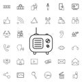 Radio apparatus nolan icon. Elements of media, press set. Simple icon for websites, web design, mobile app, info graphics