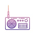 radio apparatus nolan icon. Simple thin line, outline vector of Media icons for ui and ux, website or mobile application Royalty Free Stock Photo