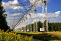 Radio astronomy antenna DKR-1000 in Pushchino Royalty Free Stock Photo