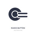 radio button icon on white background. Simple element illustration from UI concept Royalty Free Stock Photo