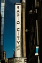 Radio city music hall neon sign in NYC Royalty Free Stock Photo