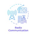 Radio communication blue gradient concept icon Royalty Free Stock Photo