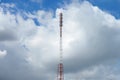 Radio communication towers against the sky backdrop Royalty Free Stock Photo