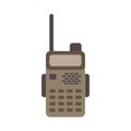 Radio communicator, vector flat paintball or airsoft icon Royalty Free Stock Photo