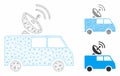 Radio Control Car Vector Mesh Network Model and Triangle Mosaic Icon Royalty Free Stock Photo