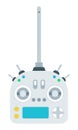 Radio control equipment with receiver vector icon flat isolated.