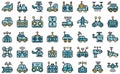 Radio control toys icons set vector flat Royalty Free Stock Photo