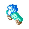 radio controlled car racing isometric icon vector illustration