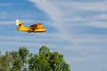 Radio controlled model hydroplane flying Royalty Free Stock Photo