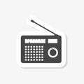 Radio creative sticker. Simple element illustration