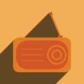 Radio flat icon silhouette