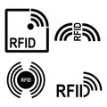 Radio Frequency Identification or RFID icon