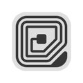 Radio Frequency Identification RFID Tag Icon. Vector Royalty Free Stock Photo