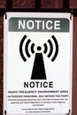 Radio Frequency Notice Royalty Free Stock Photo