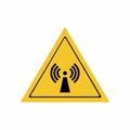 Radio frequency radiation sign vector design Royalty Free Stock Photo