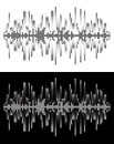 Radio frequency waves or sound analog and digital forms. abstract audio line . Eps 10 vector illustration