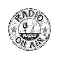 Radio grunge rubber stamp